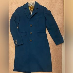 Teal wool coat